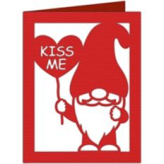 gnome kiss me card