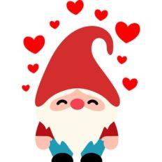 gnome with hearts