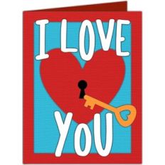 heart padlock card