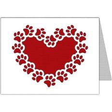 heart paws card