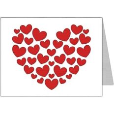 heart shaped hearts card