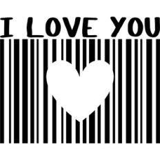 i love you bar code