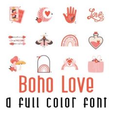 Boho Love Full Color Font