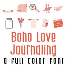 Boho Love Journal Full Color Font