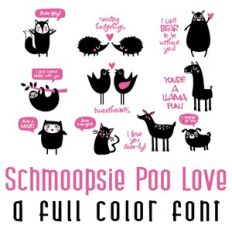 Schmoopsie Poo Love Full Color Font