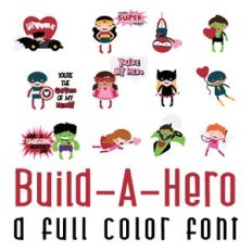 Build-A-Hero Full Color Font