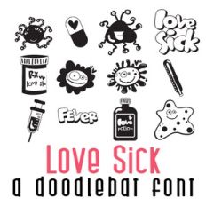 Love Sick Doodlebat Font