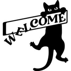 Welcome Cat Home SIgn