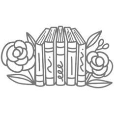Books with Flowers