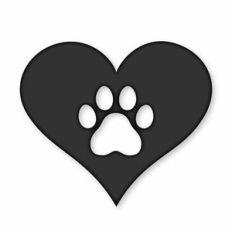 Heart with paw