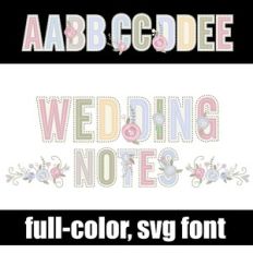 Wedding Notes Color Font