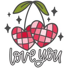 Disco Ball Heart Cherries