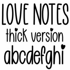 love notes thick handwriting font
