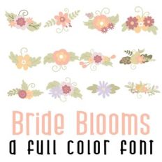 Bride Blooms Full Color Font