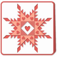 Card Feather Star Hearts