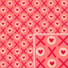 XO and Hearts Pattern
