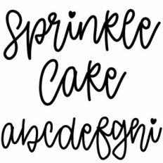 sprinkle cake handwriting font