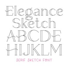 BFC Elegance Sketch Modern Serif Classic Serif Sketch Font