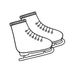 Winter ice skates