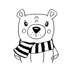 Polar bear with scarf