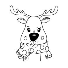 Reindeer with winter scarf