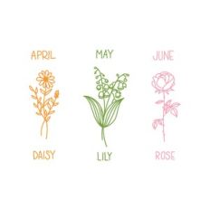 Birth Flowers April May June