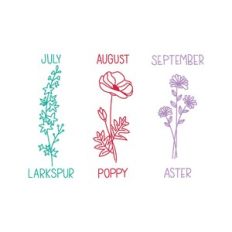 Birth Flowers July August September