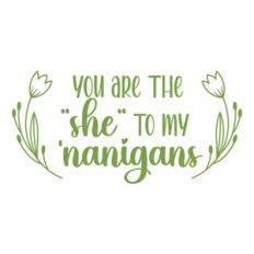 You are the She to my Nanigans