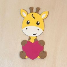 Giraffe With Heart for Cardstock