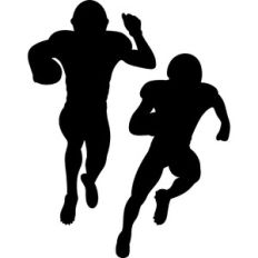 football players silhouette