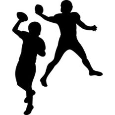 football players silhouette