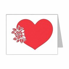 heart flower card