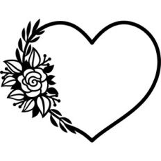 heart flower frame