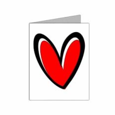 modern heart card