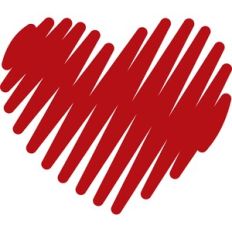 scribbled heart