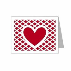 striped heart card