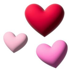 Inflated Puffy Hearts Valentine Sticker