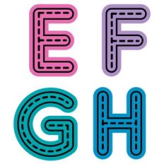 Tracing Alphabet Uppercase Letters Activity - E-H