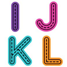Tracing Alphabet Uppercase Letters Activity - I-L