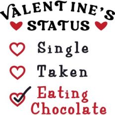 Valentine Status Eat Chocolate