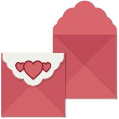 Env Hearts Outline Flap 6x6