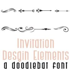 Invitation Design Elements Doodlebat Font