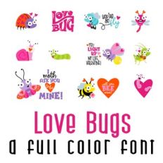 Love Bugs Full Color Font