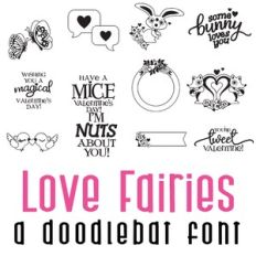 Love Fairies Friends Doodlebat Font