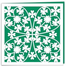 Four Leaf Clover Good Luck Lace Card