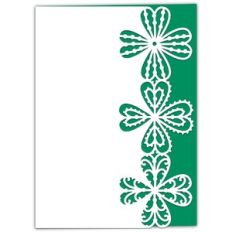 Lucky Four Leaf Clover Lace Edged Card