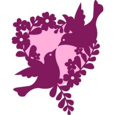 Love Birds Heart Motif