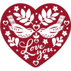 Scandi Valentine's Love Heart
