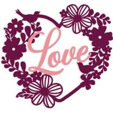 Floral Love Heart Frame
