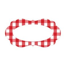 Red Gingham Tag